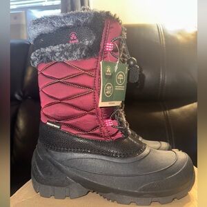 Kamik Little Kids Star 3 Waterproof Snow Boots Girl Size 5 And women’s Sz 6.5 -7